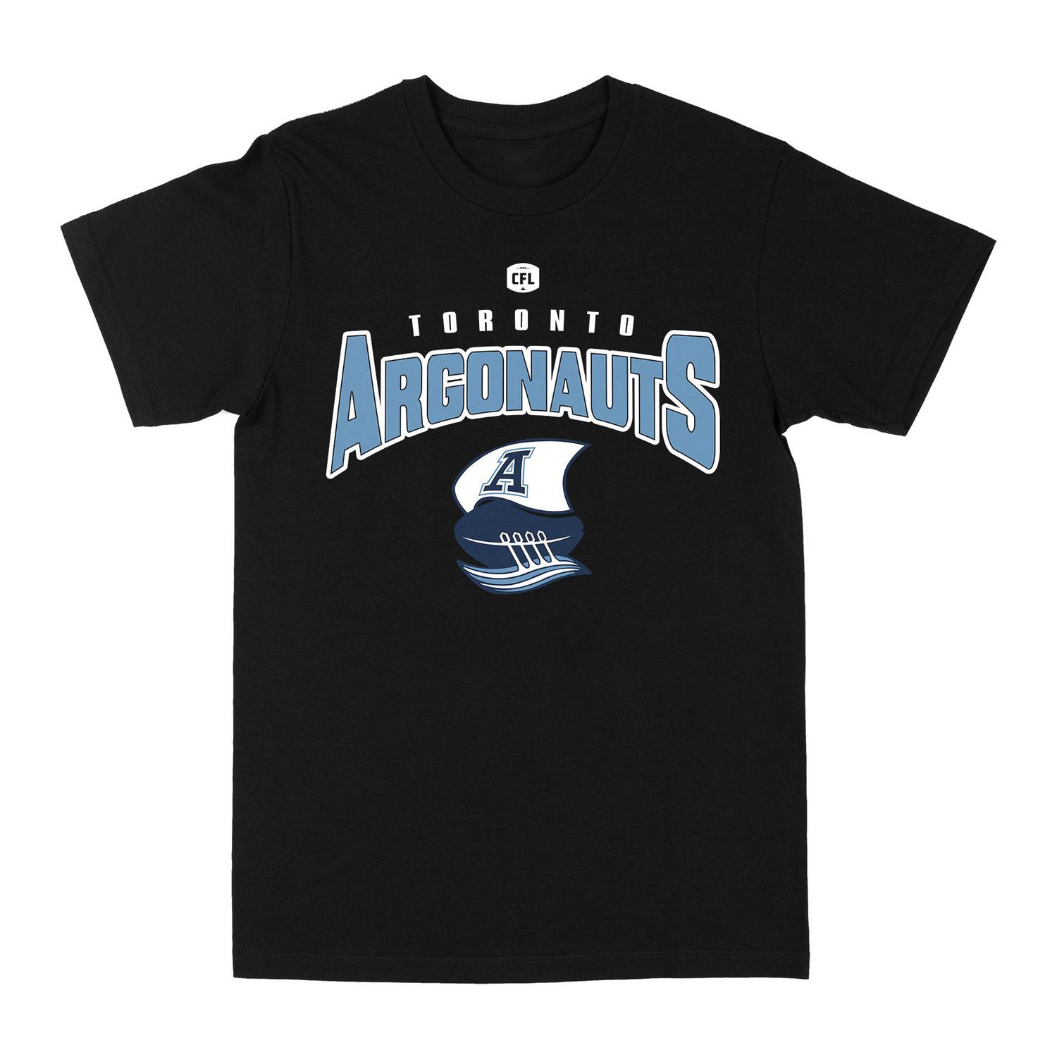 Official Licensed Toronto Argonauts CFL Football Arc Logo Black T-Shirt