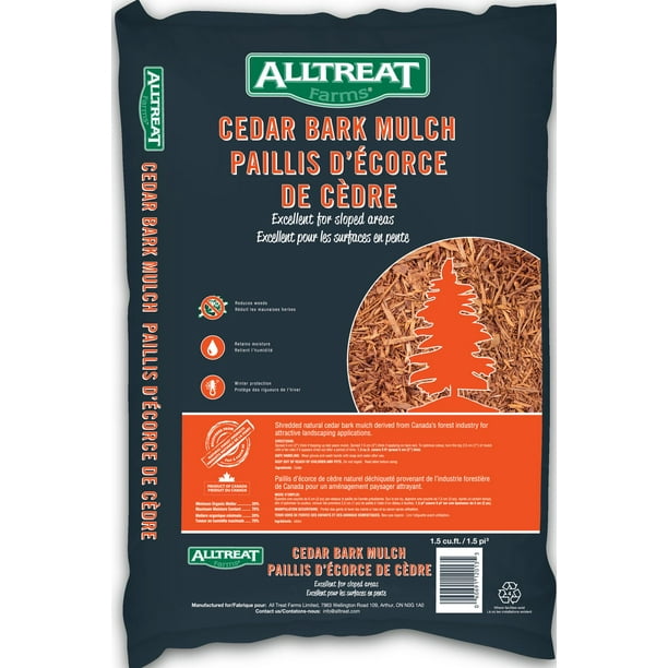 All Treat Cedar Bark Mulch 1.5 cuft, Cedar Mulch Walmart.ca