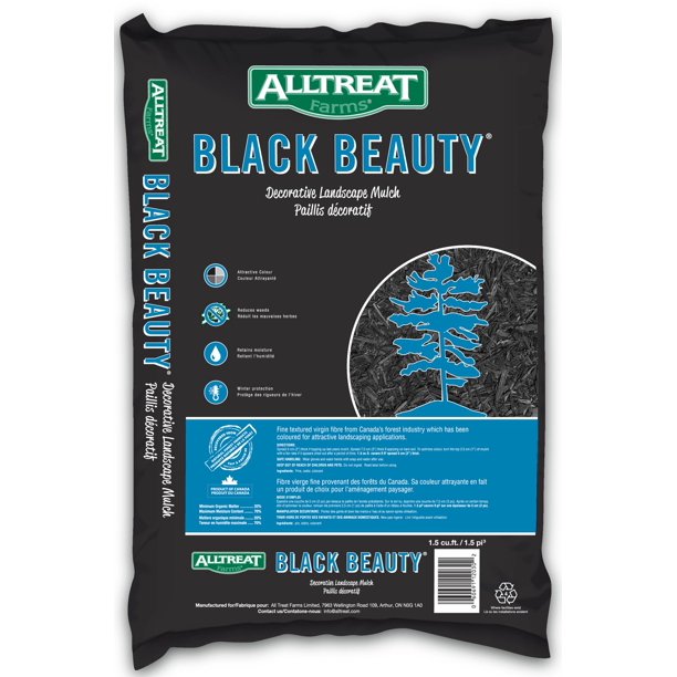 All Treat Black Beauty® Mulch 1.5 cuft, Black Mulch Walmart.ca