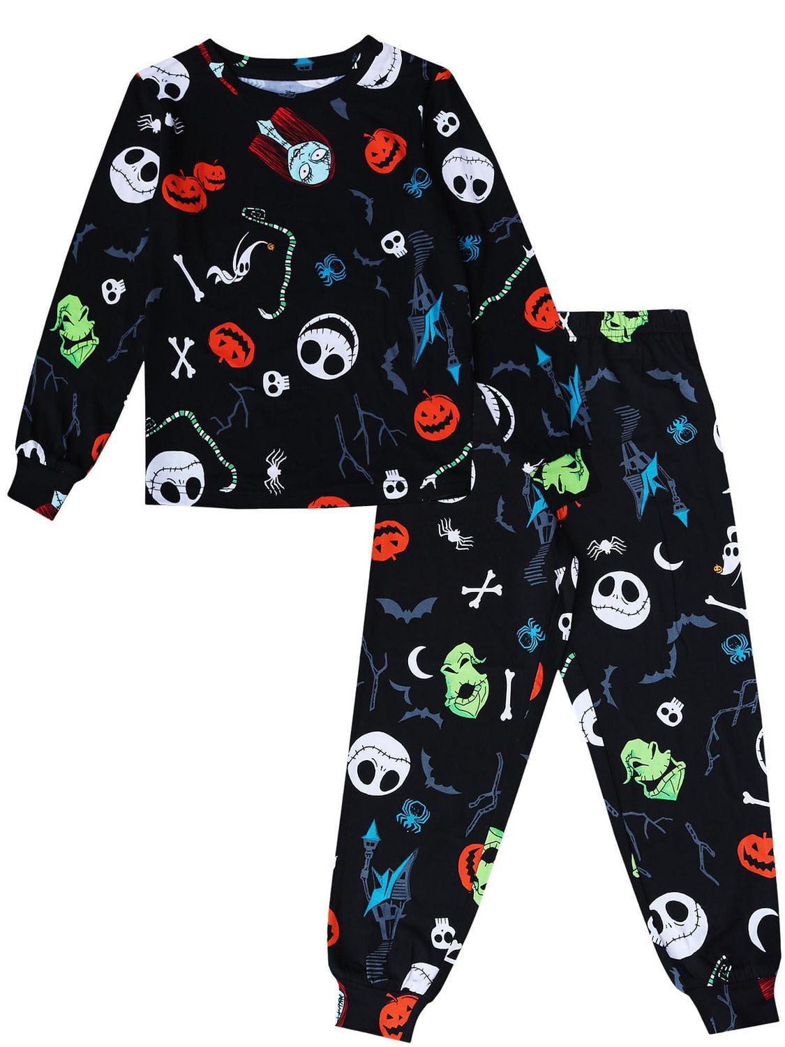 Pyjama 2 pièces - Adultes - Femmes Nightmare Before Christmas Tailles : 0-3M, 3-6M, 6-12M, 12-18M, 18-24M, 2T, 3T, 4T, 5T, S, M, L, XL, 1X, 2X, 3X, XS(4-5), S(6), M(7/8), L(10/12), S, M, L