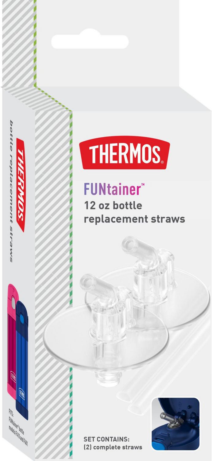 Thermos Plastic Replacement Straws for 10 oz. Stainless Steel Kids Bottle,  2/Pack (BS535RS6)
