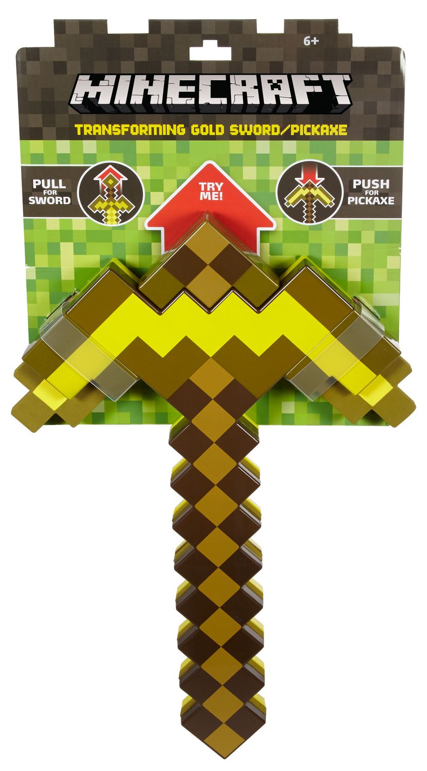 Mattel minecraft transforming deals sword & pickaxe