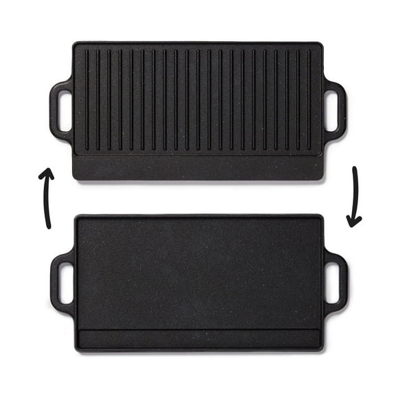 Starfrit The Rock Cast Iron Reversible Grill/Griddle, 16.5 x 9" (42 x 23 cm)