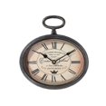thumbnail image 1 of Metal Vintage Oval Clock With Handle (Black), 1 of 1