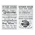 thumbnail image 1 of Embossed Metal Wall Sign (House/Kitchen Rules) (Asstd), 1 of 1