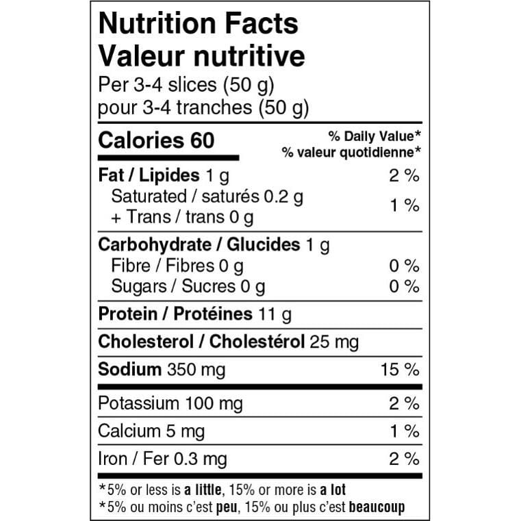 Poitrine de poulet rôti 125g