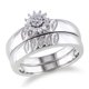Miadora - Ensemble de bague de mariage avec 0.10 carat de diamant rond en argent Sterling – image 1 sur 2