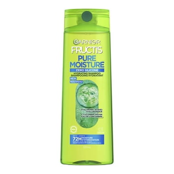 Garnier Fructis Pure Moisture Shampoing Hydratant pour Cheveux Secs et Cuirs Chevelu Secs, Jusqu'à 72H d'Hydratation, avec Acide Hyaluronique - 370ml Jusqu'à 72H d'hydratation
