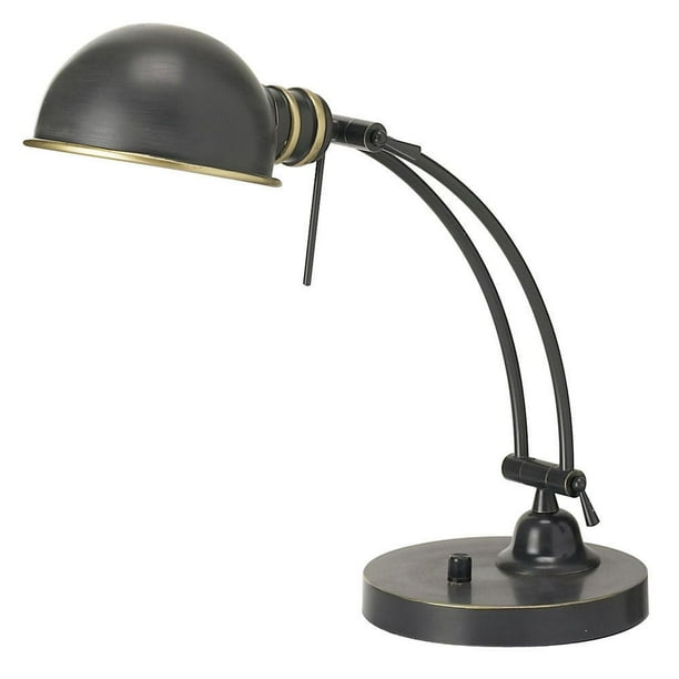 Pixite 1-Lumière Lampe de Bureau, Bronze Foncé