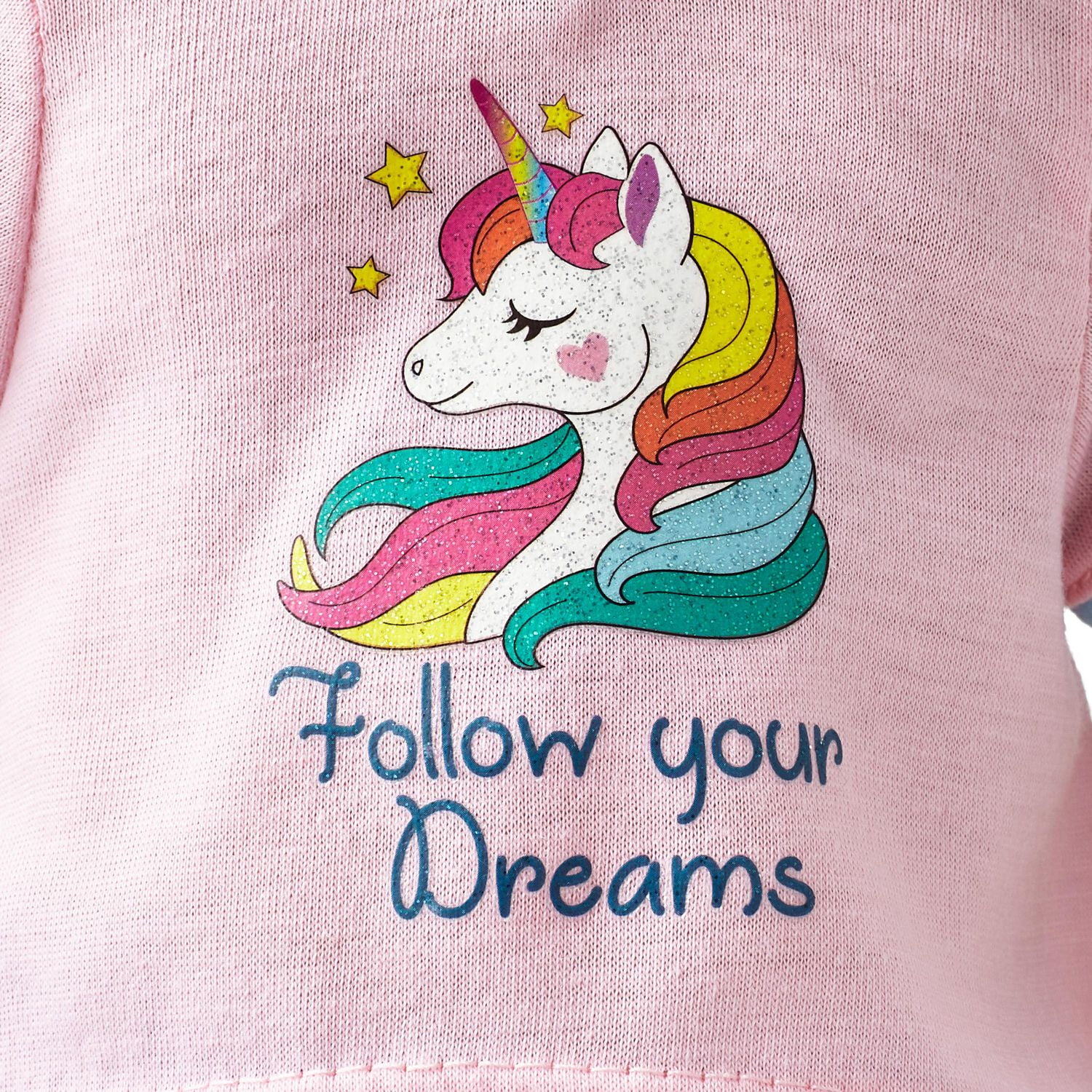 My Life As Unicorn Pajama Fashion Set for 18-inch Doll, 5 Pieces Included 