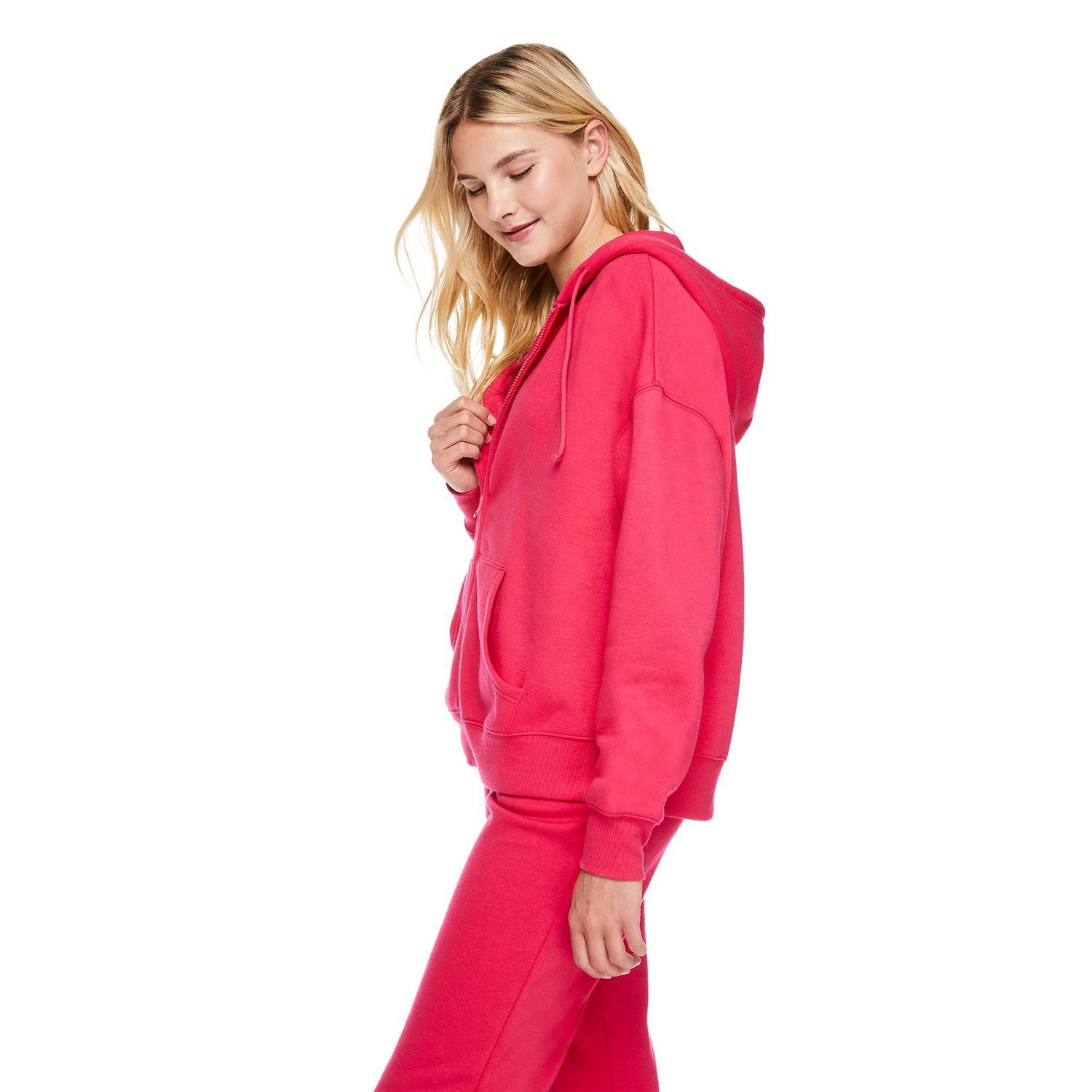 No Boundaries Women's Oversized Zip-Up Hoodie, Sizes XS-XXL