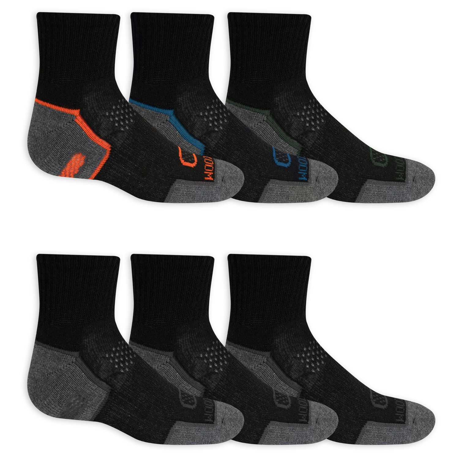 Fruit of the Loom - Boys 6 Pack Size 9-2.5 Ankle Socks | Walmart Canada