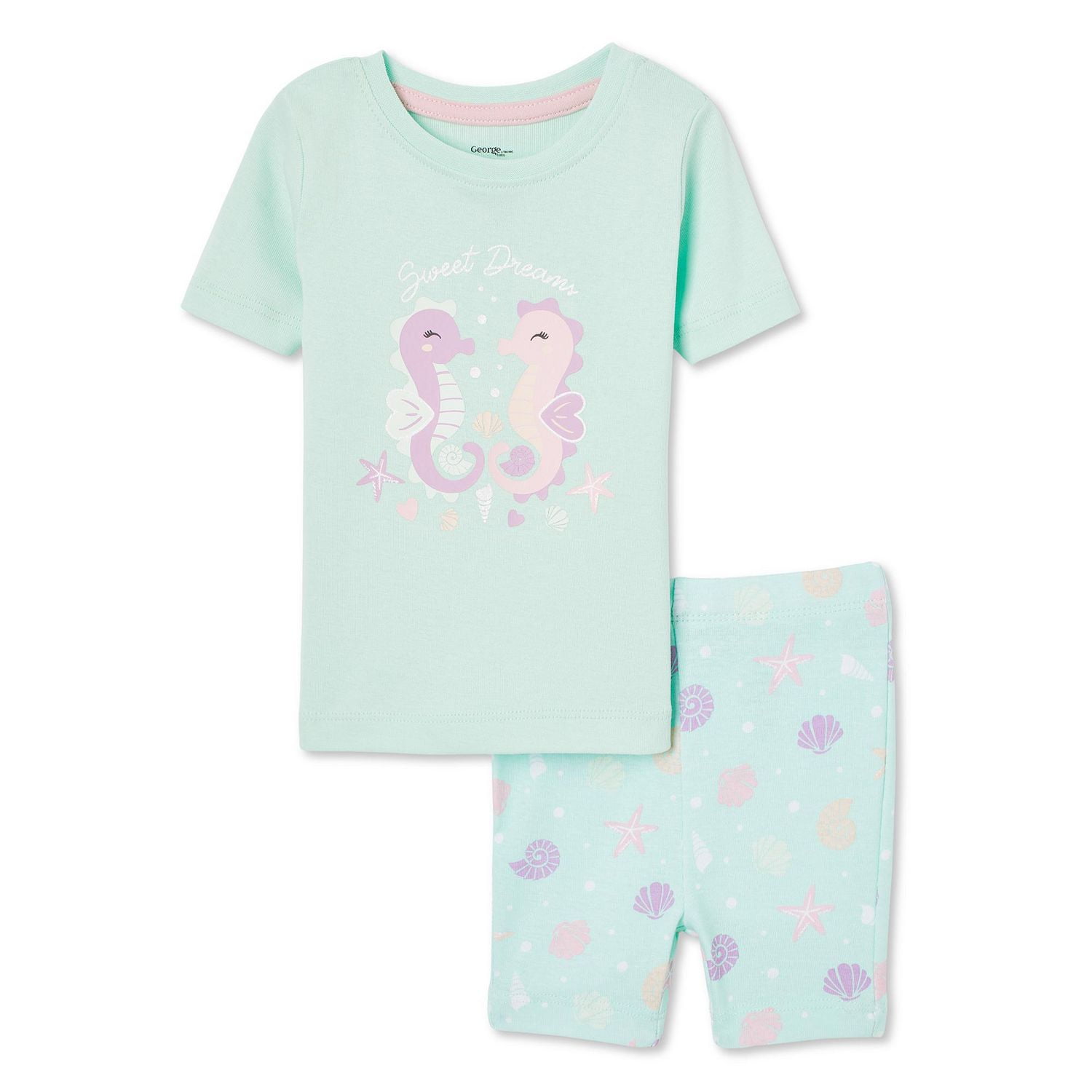 George Baby Girls' Pajama 2-Piece Set