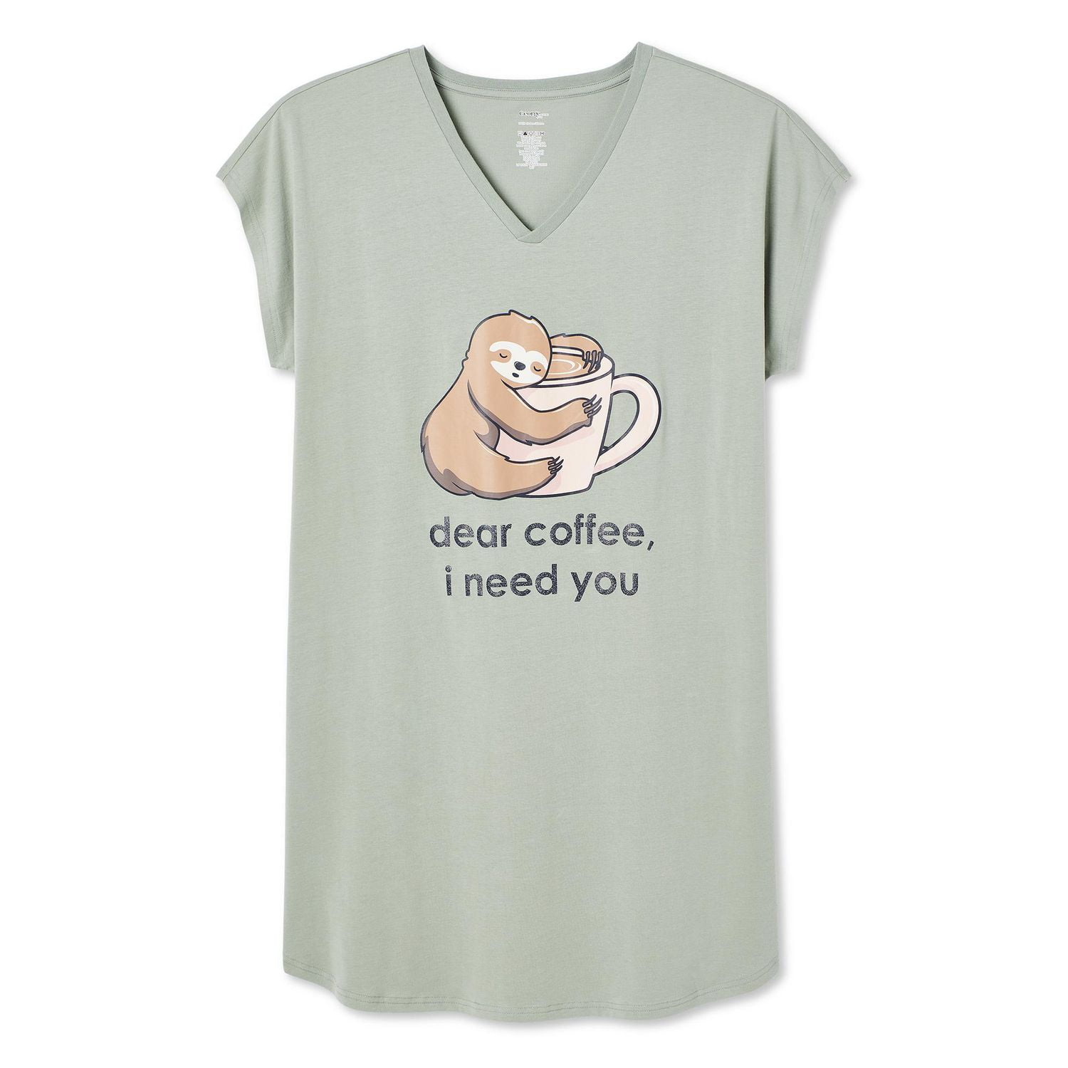 Chemise de nuit à encolure en V George Plus pour femmes