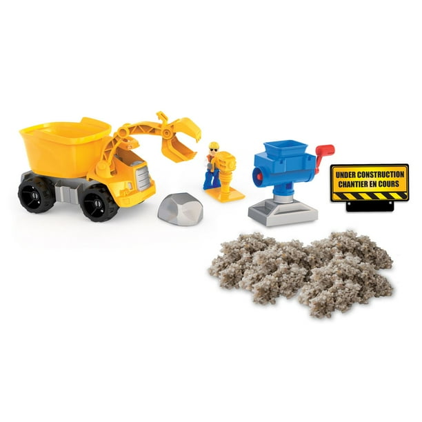 Kinetic Sand, Pave & Play Construction Set With Vehicle And 8oz Black Kinetic  Sand, For Kids Aged 3 And Up, Toys, Games & More