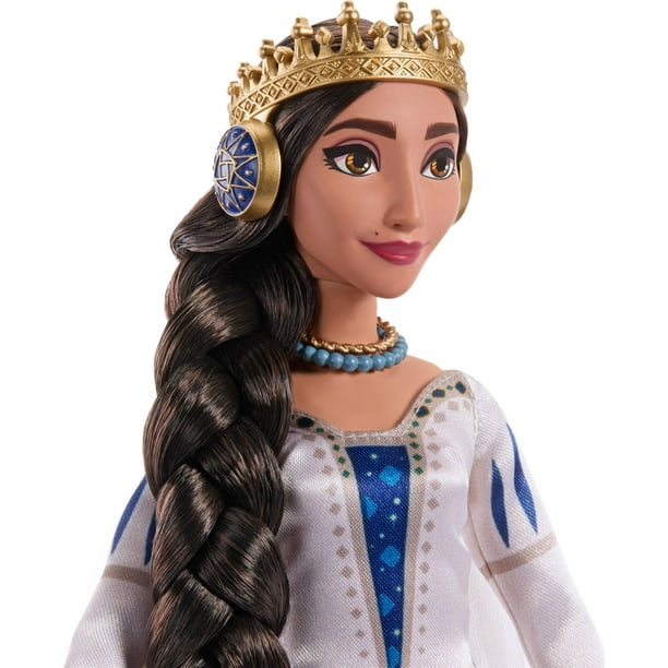 Disney Asha Du Royaume De Rosas Poupée Wish Articulée Aux Cheveux Naturels,  Avec Vêtements Amovibles, Chaussures Et Accessoires