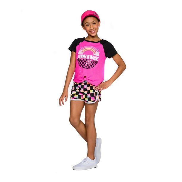 Justice Girls Hot Pink Shorts 