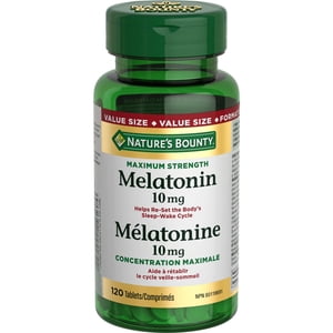 Nature's Bounty Melatonin, Maximum Strength, 10Mg, Re-Sets The Body's Sleep Cycle & Improve Sleep Quality, Prevents The Effects Of Jet Lag