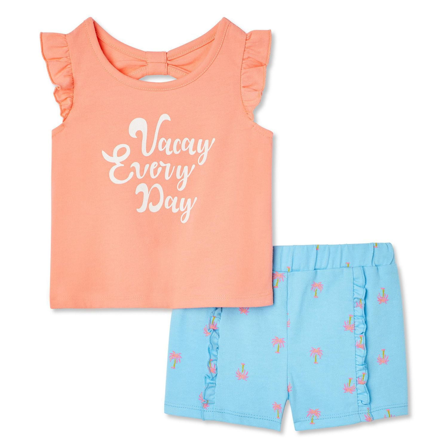 Baby Girls' KnotBack Tank and Ruffle Short Set Walmart Canada