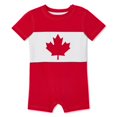 thumbnail image 1 of George Baby Boys' Short Sleeve Canada Romper, 1 of 2