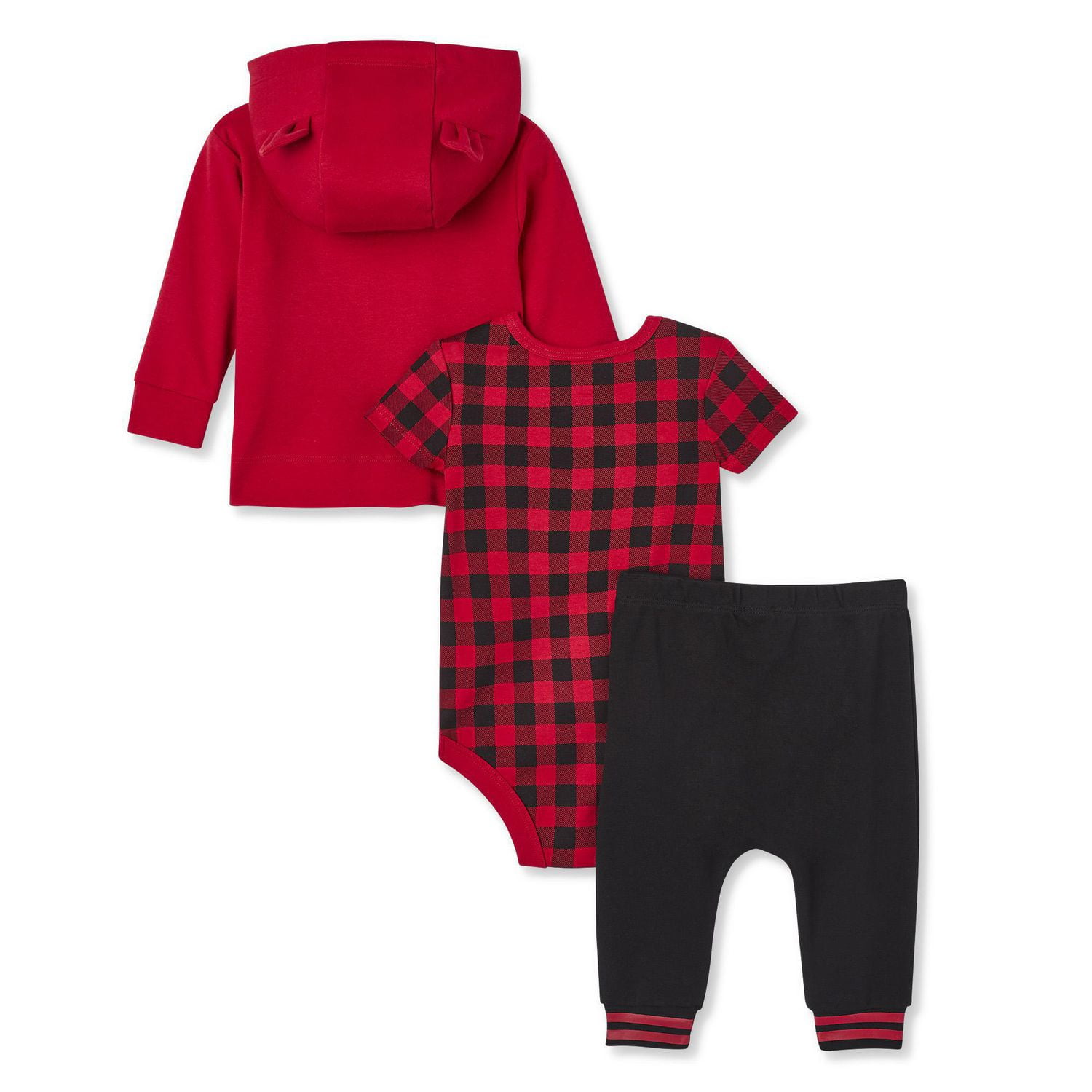 Canadiana Unisex Infants' 3-Piece Animal Ear Hoodie Set