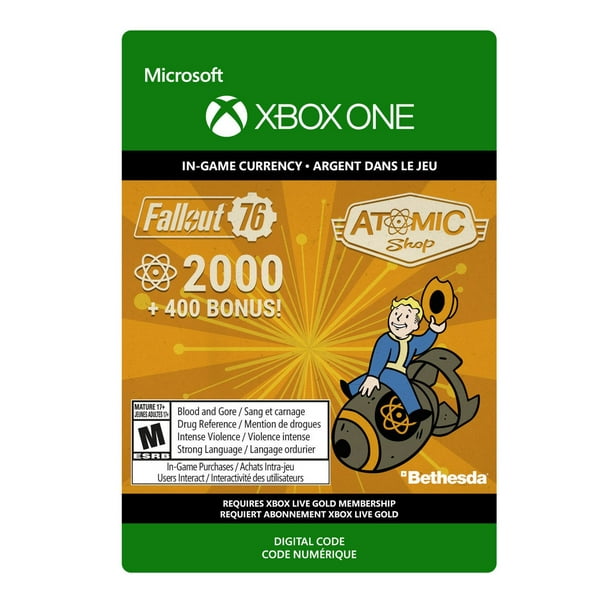 Xbox One Fallout 76: 2000 (+400 Bonus) Atoms   [Download]
