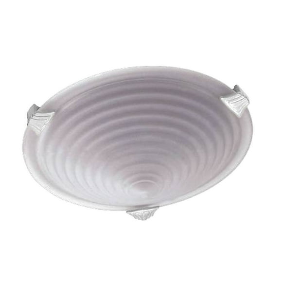 Spiral 1-Light White Round Flush Mount
