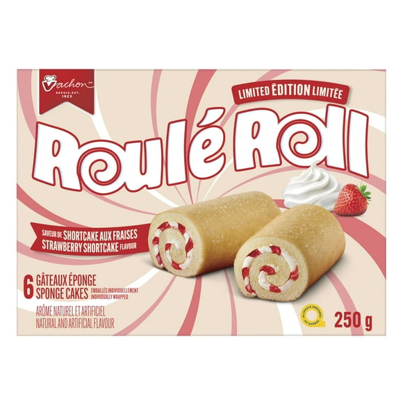 Vachon Roule Roll Starwberry Shortcake Flavoured, Pack of 6