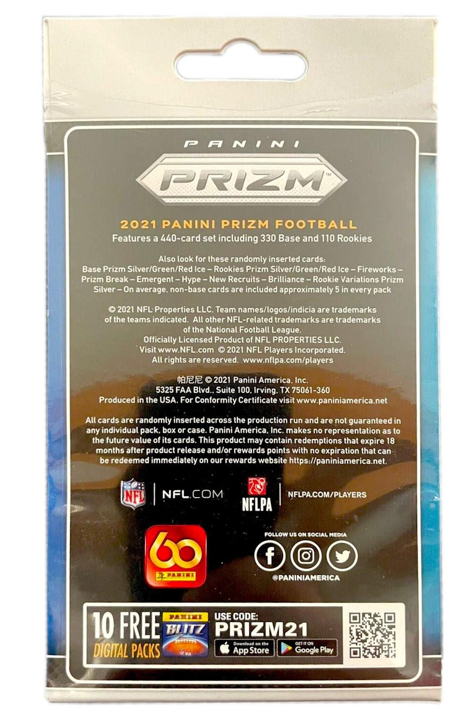 2021 Panini Prizm Football Trading Cards Blaster Box (6, 60 OFF