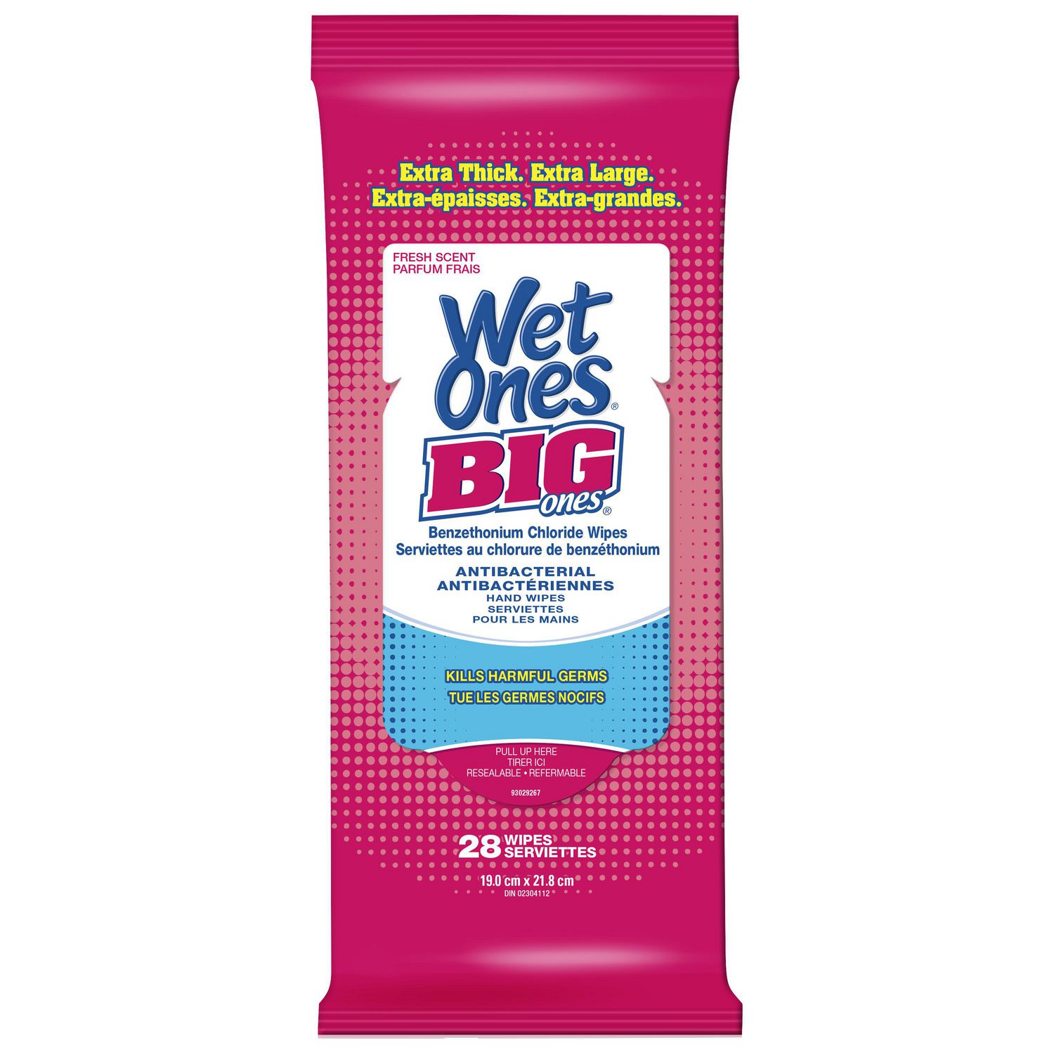 Wet Ones Big Ones Antibacterial Wipes, Fresh Scent | Walmart Canada