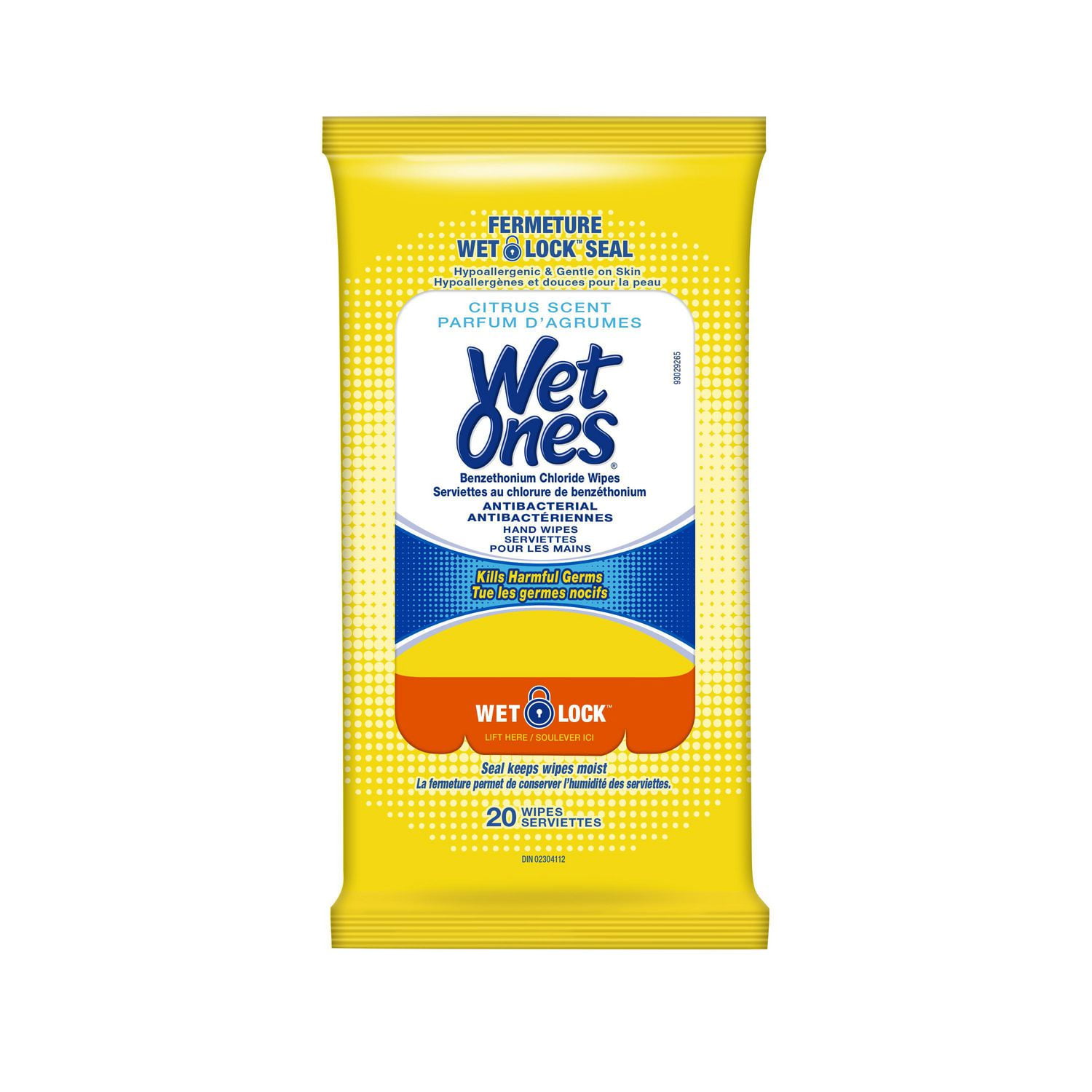 Wet Ones Antibacterial Citrus Scented Hand and Face Wet Wipes | Walmart