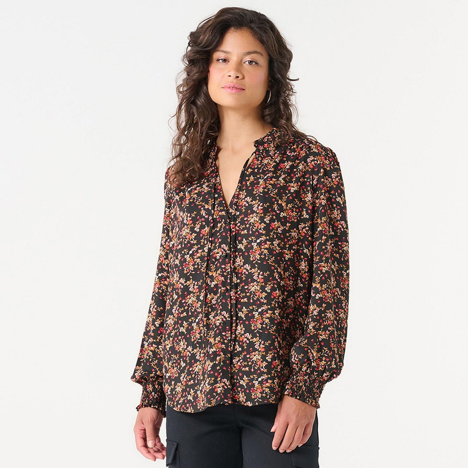 DV V-NECK BLOUSE