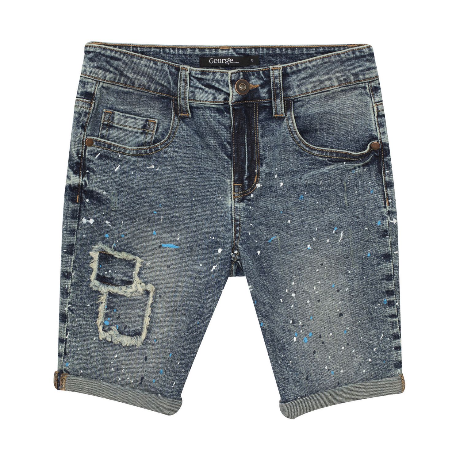 George Girls' Splatter Denim Jean Shorts | Walmart Canada