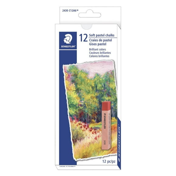 Staedtler karat Soft Chalk Pastels | Non Toxic Artist Chalk Sticks, Set of 12 Assorted Colors (2430 C12), Karat chalk pastels