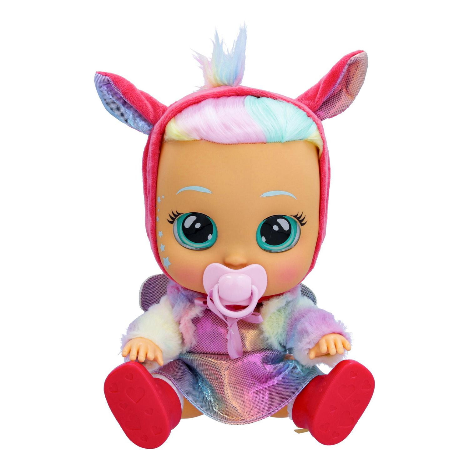 Baby doll sales with rainbow hair