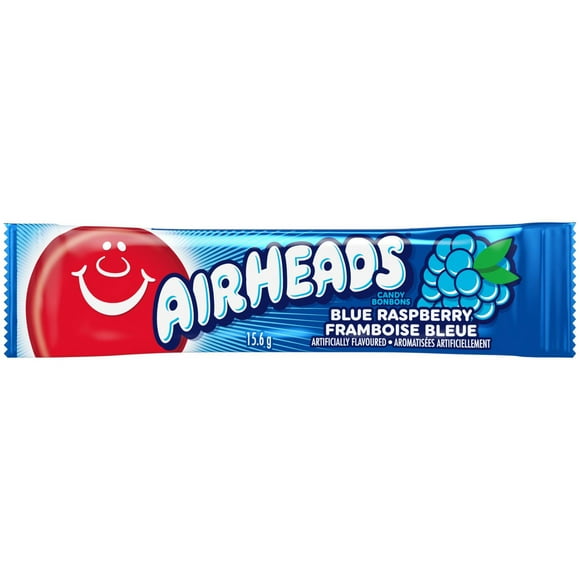 Airheads Singles, Blue Raspberry Candy, Individually Wrapped, 15.6g, Airheads Blue Raspberry —chewy, bold, and fun!