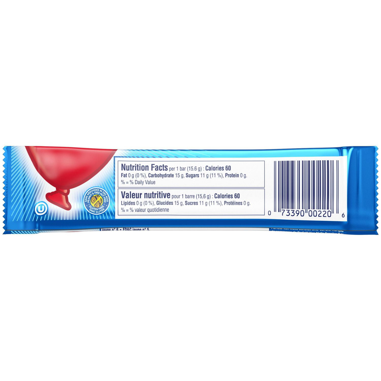Barres Airheads, framboise bleue, emballées individuellement, 15.6g Airheads Framboise bleue—moelleuse et sympa!