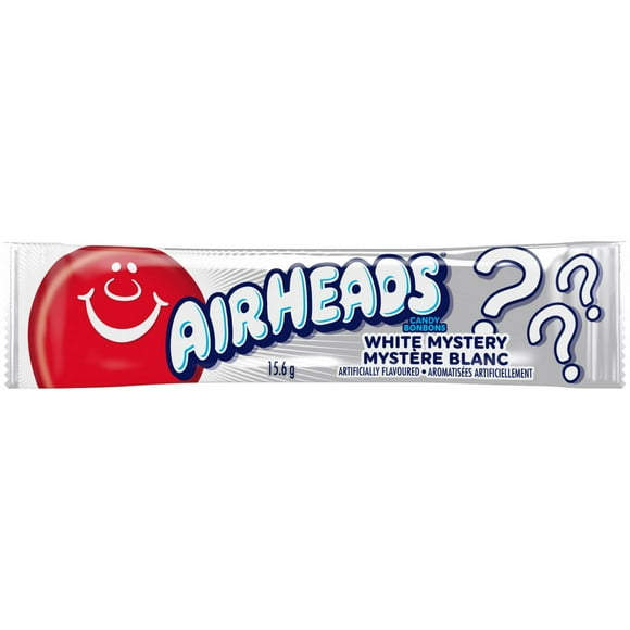 Airheads Singles, White Mystery Candy, Individually Wrapped, 15.6g, White Mystery Airheads—sweet, chewy surprise!