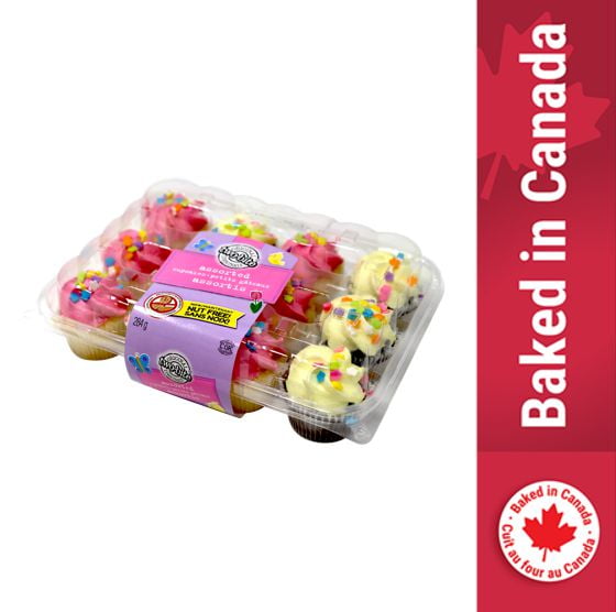 two-bite® Spring Assorted Mini Iced Vanilla and Chocolate Cupcakes
