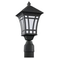 thumbnail image 1 of Aurora Molina 1-Light Black Outdoor Post Lantern, 1 of 1