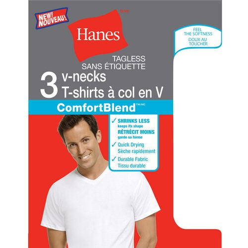 T-shirts à col en V Hanes Comfortblend™ - paquet de 3