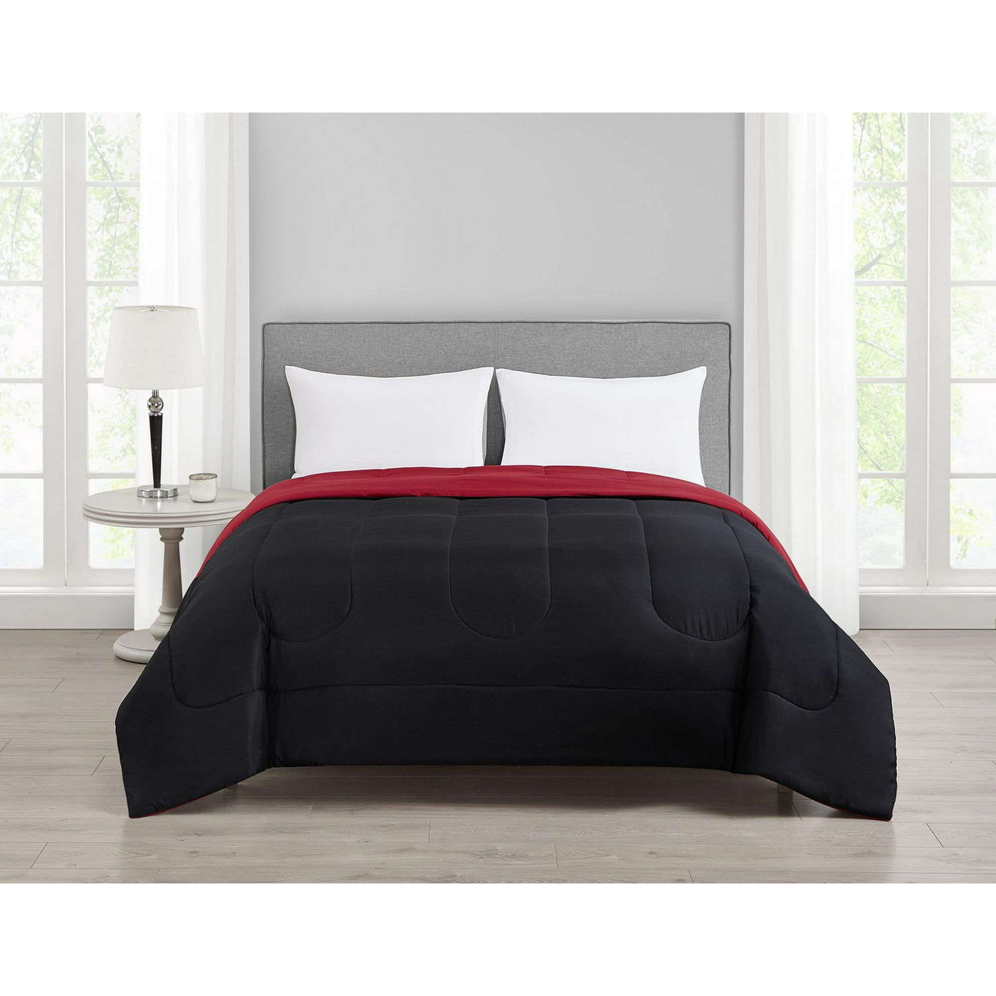 Mainstays Black Reversible Comforter Double/Queen, comforter 