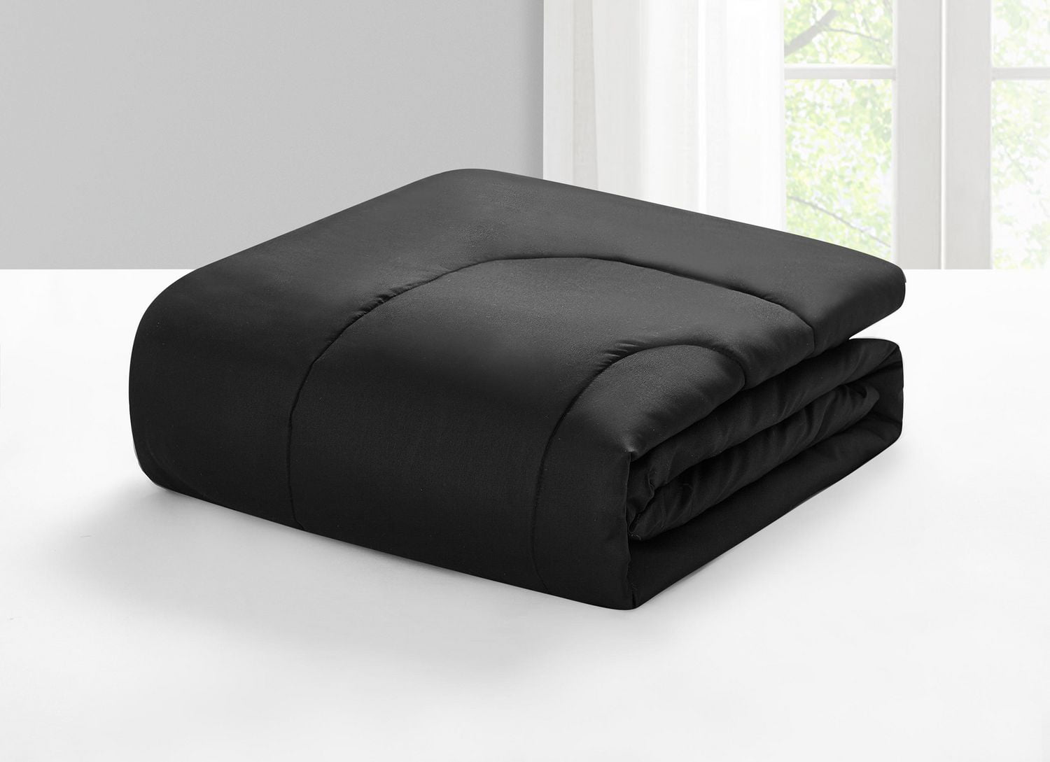 Mainstays Solid Reversible Microfiber Comforter 1 piece Available in Twin Double Queen