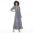 thumbnail image 2 of IVY Women's Printed Elbow Sleeve Maxi Dress, 2 of 6