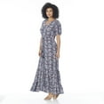 thumbnail image 3 of IVY Women's Printed Elbow Sleeve Maxi Dress, 3 of 6