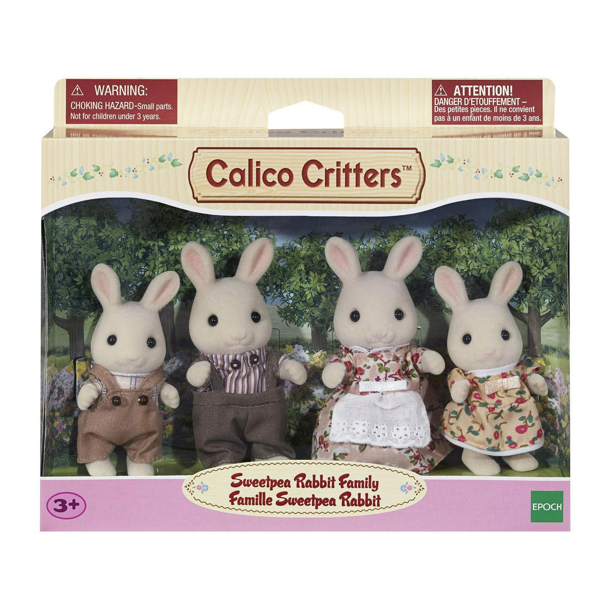 Calico Critters Chocolate Rabbit Family, Set Of 4 Collectible Doll Figures  : Target