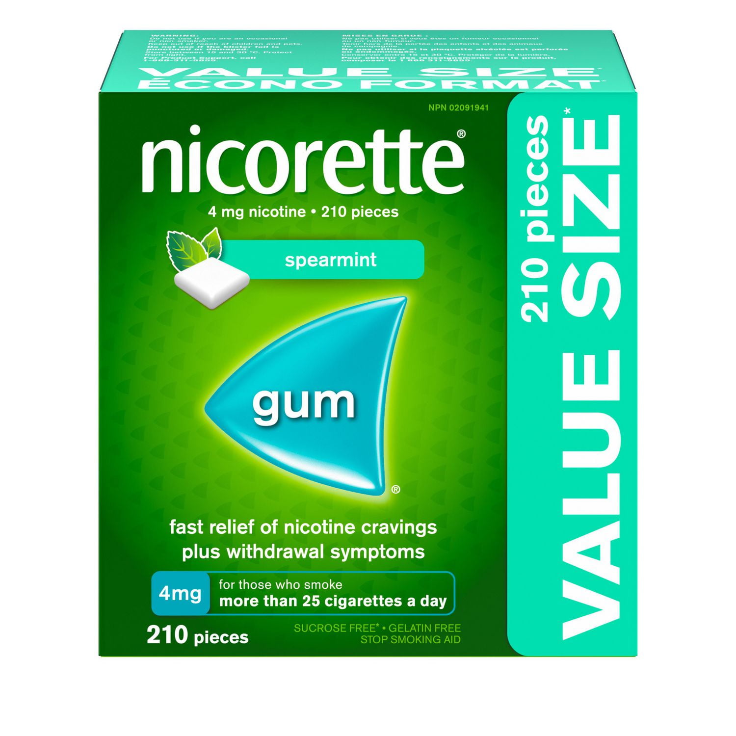 nicorette-nicotine-gum-quit-smoking-aid-spearmint-4mg-walmart-canada