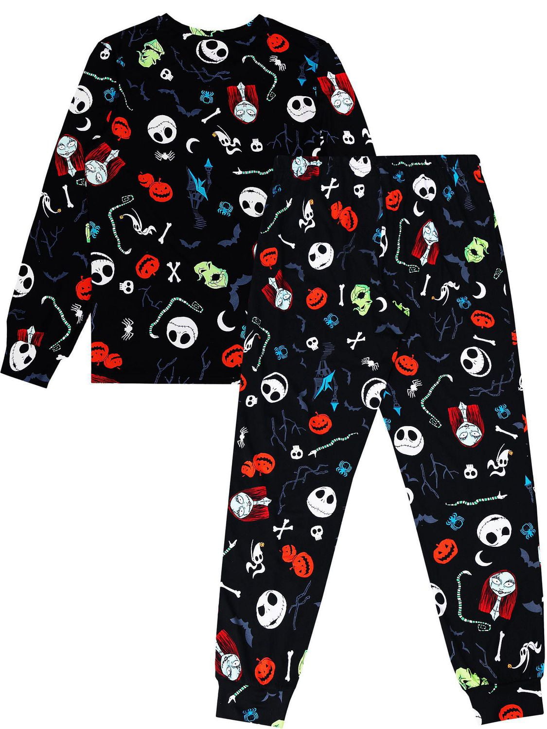 Nightmare Before Christmas Knit Sleep 2 Piece PJ Set - Adults - Ladies, Sizes : 0-3M, 3-6M, 6-12M, 12-18M, 18-24M, 2T, 3T, 4T, 5T, S, M, L, XL, 1X, 2X, 3X, XS(4-5), S(6), M(7/8), L(10/12), S, M, L
