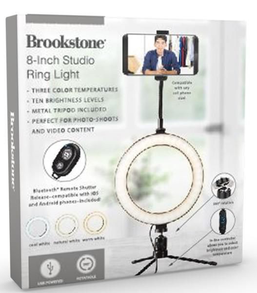 Monster Studio Plus Smart Ring Lamp and LED Vlogging Kit, Includes Tripod  Stand/Mount MLB7-1068-RGB - The Home Depot