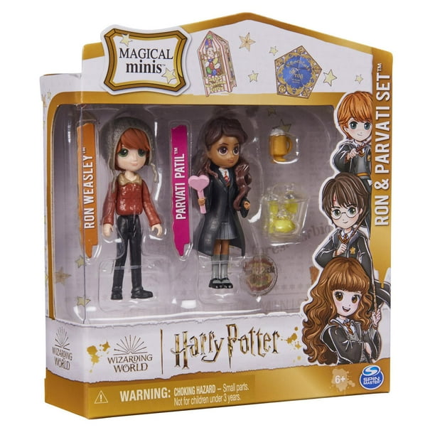 Wizarding World Harry Potter, Magical Minis, Coffret de figurines Ron  Weasley et Parvati Patil avec 2 accessoires, jouets pour enfants à partir  de 6 ans Magical Minis 